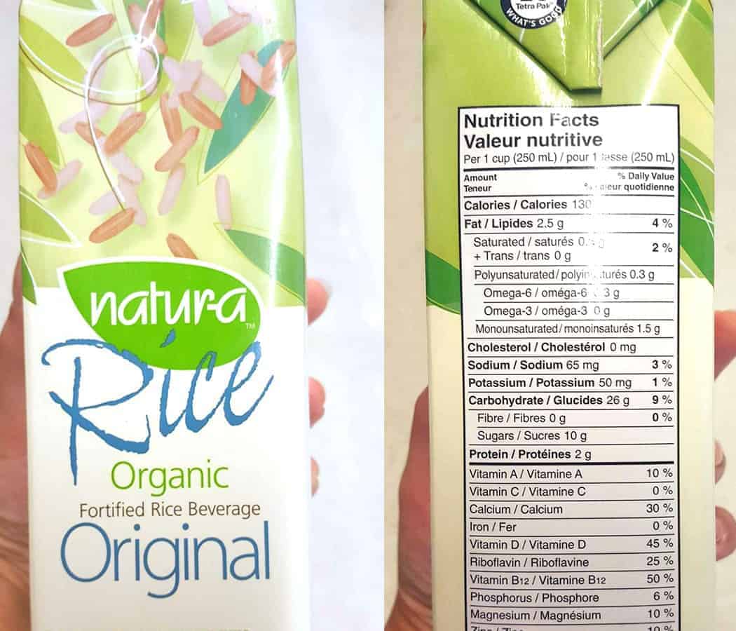 Milk alternatives -rice milk