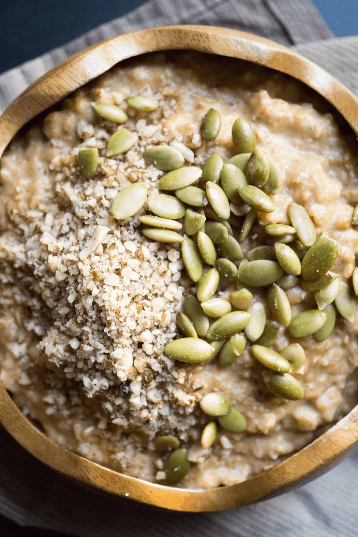 high protein oatmeal - pumpkin spice