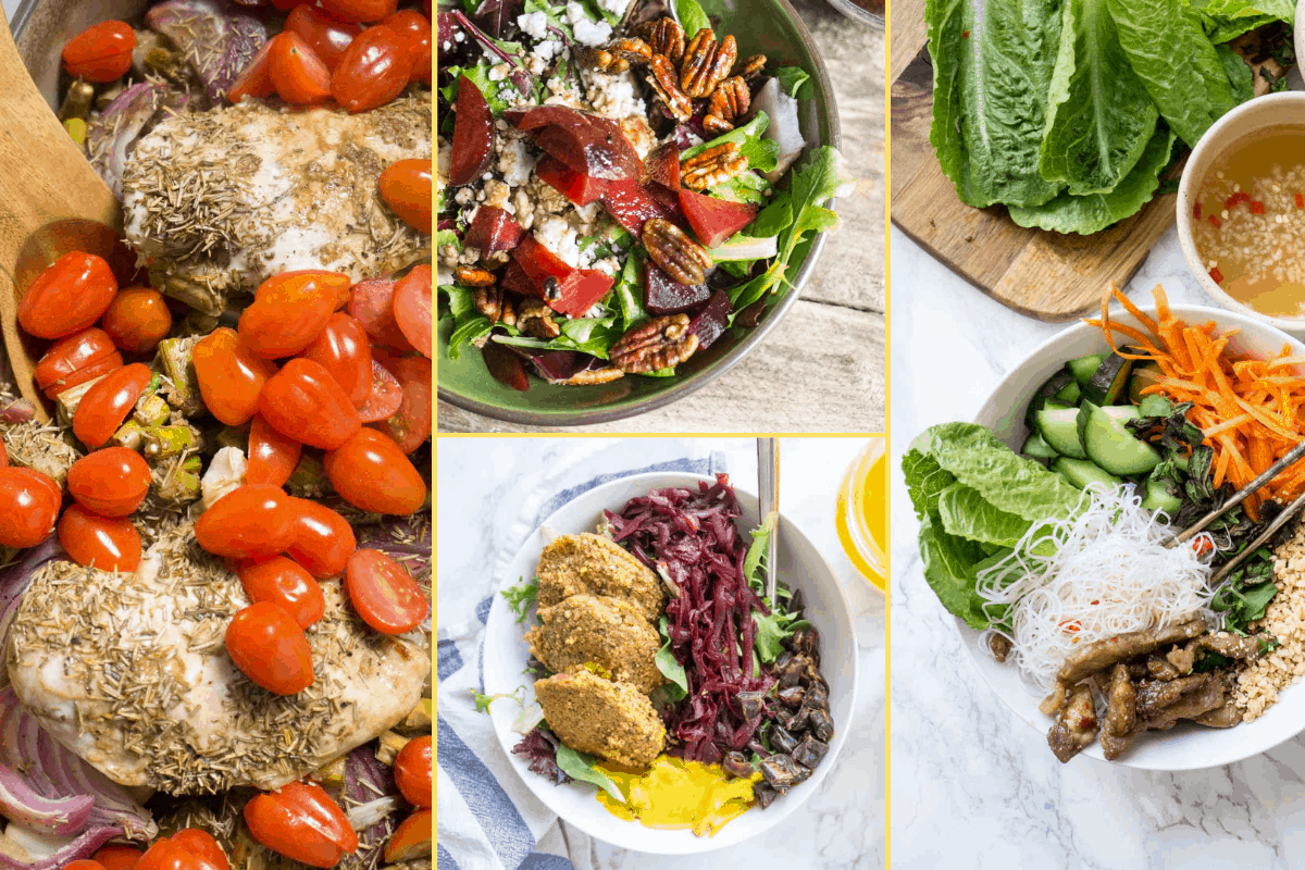 a Collage of photos for the supper club meal plan number 12