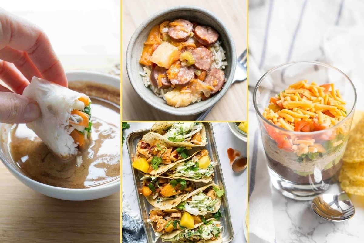 a Collage of photos for the supper club meal plan number 29