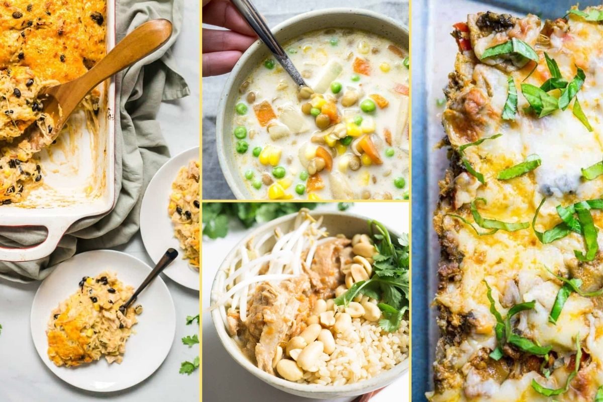 a Collage of photos for the supper club meal plan number 35