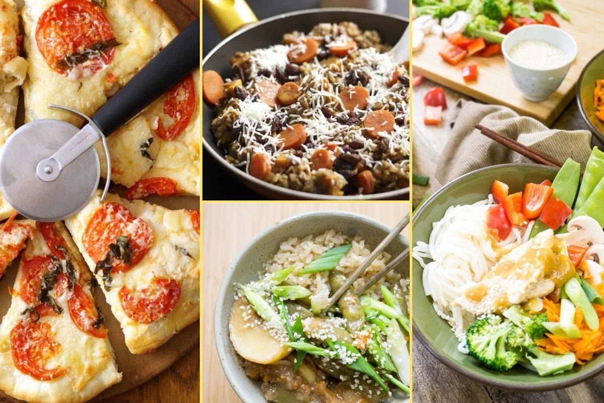 a Collage of photos for the supper club meal plan number 44