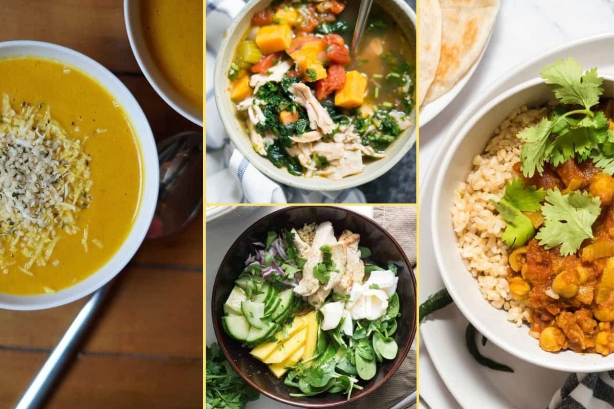a Collage of photos for the supper club meal plan number 45