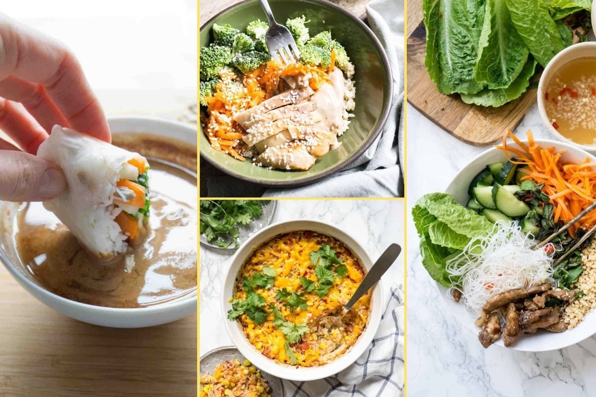 a Collage of photos for the supper club meal plan number 49