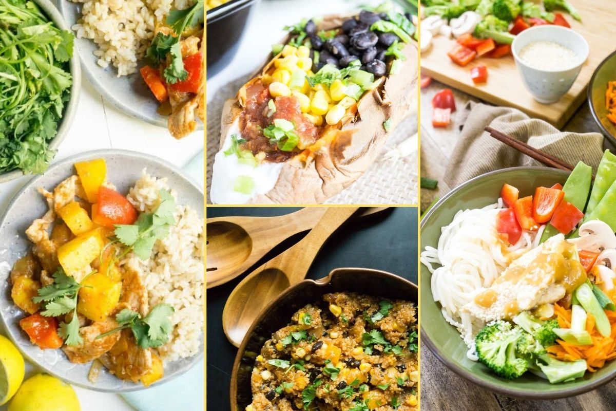 a Collage of photos for the supper club meal plan number 55